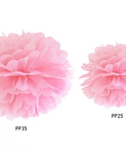 pompon papier rose