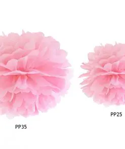 pompon papier rose