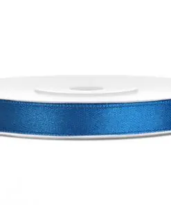 ruban satin bleu océan