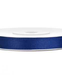 ruban satin bleu marine