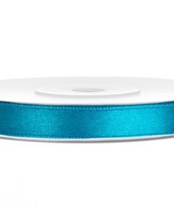 ruban satin turquoise