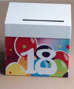 urne 18 ans fond coloré