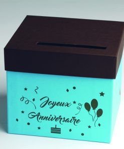 urne anniversaire turquoise