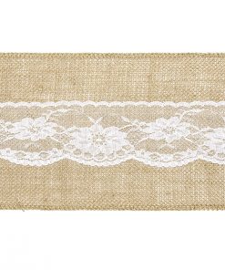 Housse de chaise jute et dentelle