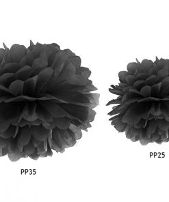 pompon en papier de soie noir