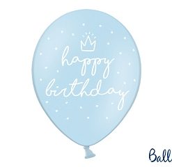 ballons bleu ciel-happy birthday