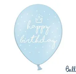 ballons bleu ciel-happy birthday