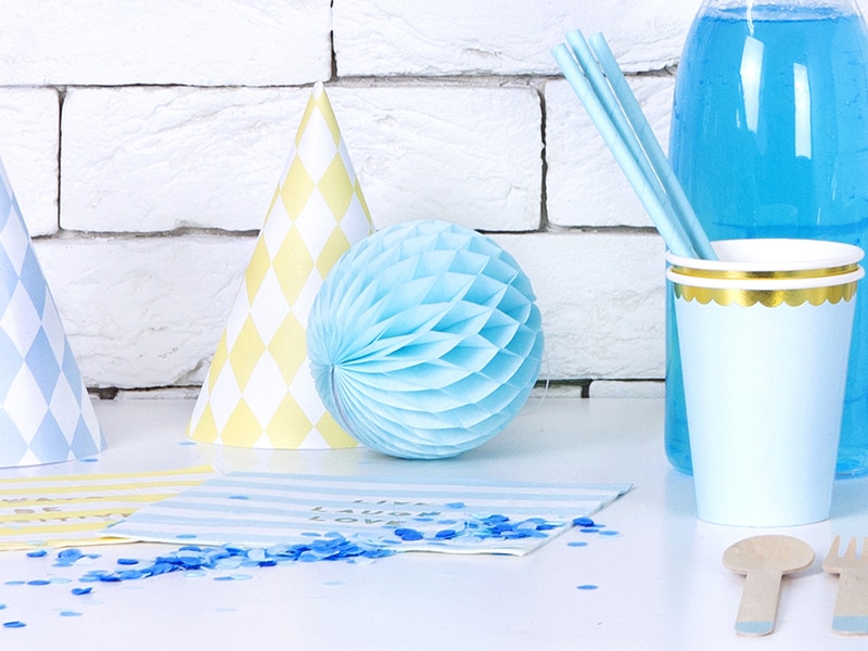 Boule alvéolee bleu ciel