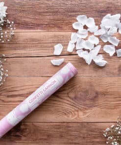 Canon confettis pétales blanc