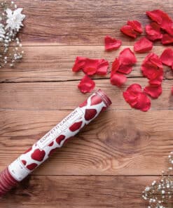 Canon confettis rouge