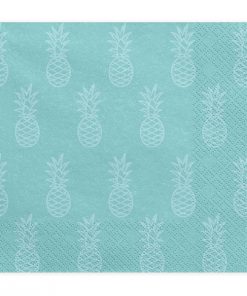serviette bleue-ananas