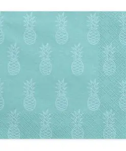 serviette bleue-ananas