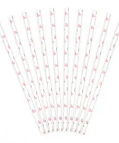 pailles coeurs roses