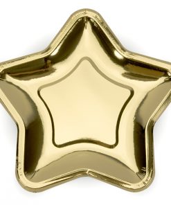 assiette etoile- métallisé or