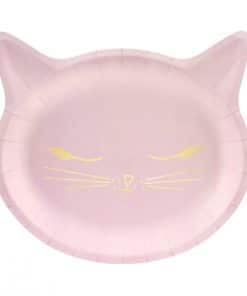 assiette chaton rose