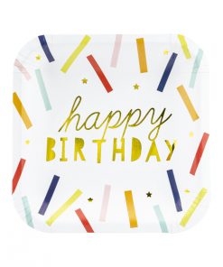 assiette couleur anniversaire