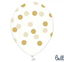 ballons blancs-pois or