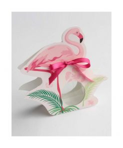 ballotin à dragées flamant rose