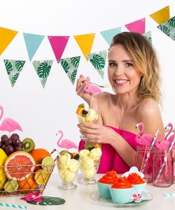 Alternative view of Guirlande Fanions - Motif feuilles