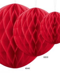 boules alvéolées rouge