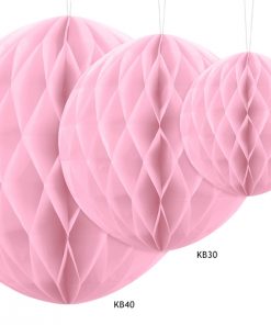 Boule alvéolée - Rose - 10 cm