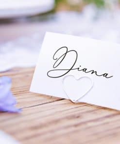 Alternative view of 10 Supports marque-place- Coeur- Argent