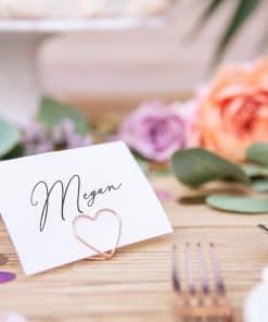 Alternative view of 10 Supports pour marque-place coeur - Rose Gold