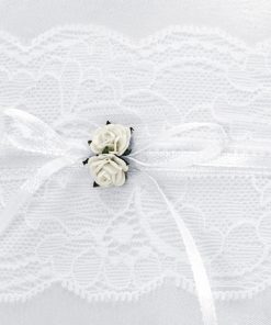 Alternative view of Coussin porte-alliances- Ruban et dentelle