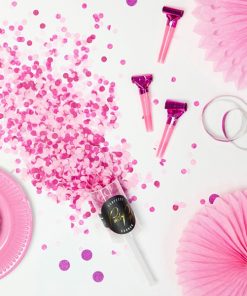 canon à confettis rose clair-fuchsia