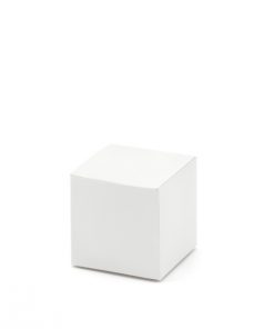 boite à dragées blanche cubique