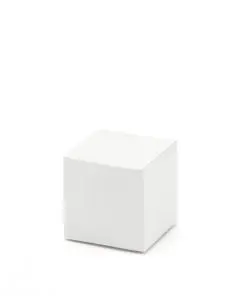 boite à dragées blanche cubique