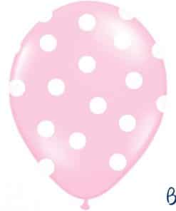 ballons rose-pois blanc