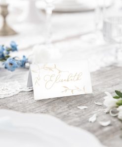 Alternative view of Marque-place feuillage or-Lot de 10