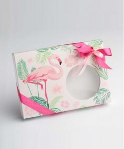 boite à dragées léa mini flamand rose