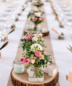 chemin de table jute déco champetre