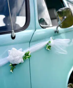 decoration voiture guirlande fleur