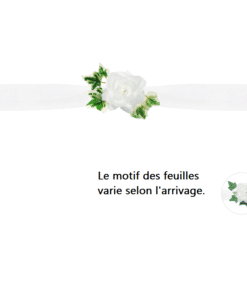 Alternative view of Guirlande de tulle blanche avec fleurs blanches