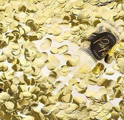 canon à confettis dorés