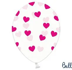 ballon crystal-coeurs fuchsia