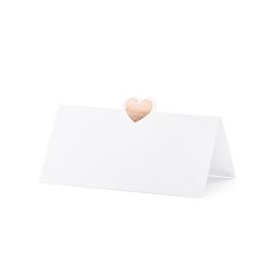 marque-place-petit coeur rose