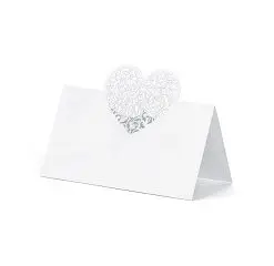 marque-place-coeur nacré