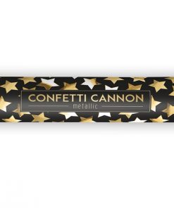 canon à confettis étoile dorée