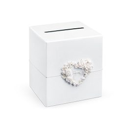 urne mariage blanche avec coeur