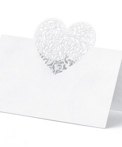 Alternative view of Marque-place-Coeur nacré-Lot de 10