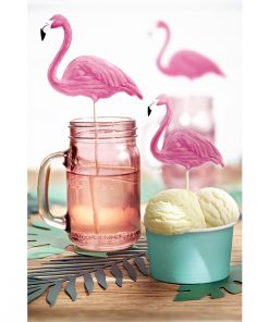 Alternative view of Piques Aloha flamands roses- Lot de 6