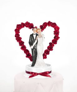 Figurine mariage-coeur rouge