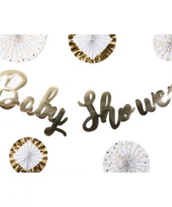 guirlande baby shower or doré