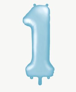 Ballon chiffre 1 XL bleu 86 cm
