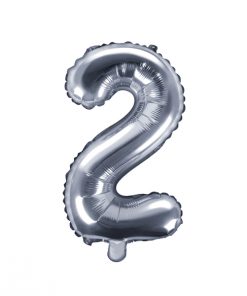 ballon chiffre 2 argent