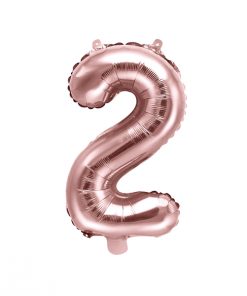 ballon chiffre 2 rose gold